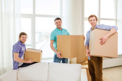 Professional staff assisting clients
