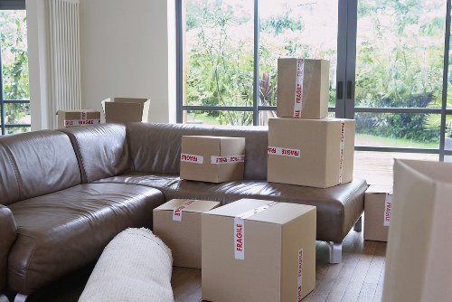 Process of furniture pick-up by professionals